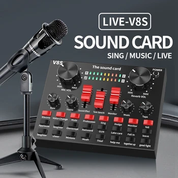 Live Sound Card Voice Changer o DJ Mixer til Telefon, Computer Spil iPad Karaoke Optagelse af tv-udsendelser Mic Lyd-Kort Sæt