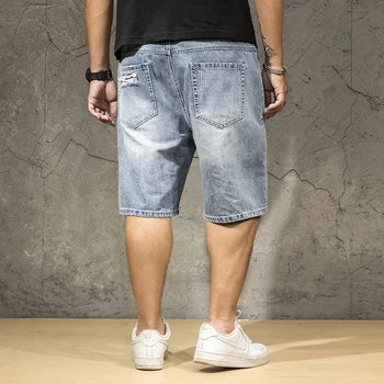 Plus Størrelse 40 42 44 46 Mænd er slidte Jeans Shorts til Sommer Nye Mode, Casual Løs Straight Høj Kvalitet Denim Shorts Mandlige Brand