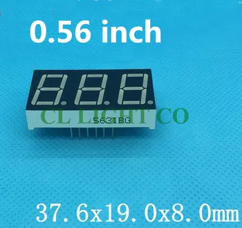 Fælles katode 0.56 tommer Gul grøn 3-cifret LED-Display Modul 0.56