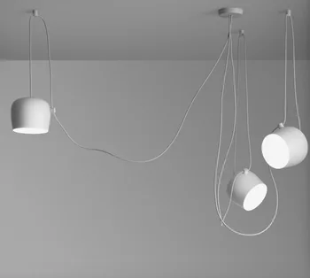 Sort/Hvid Skygge Moderne og Kreative Pendel Mode Nordiske spisebord Hængende lampe DIY Armatur kontor belysning