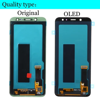 SUPER AMOLED LCD-For Samsung Galaxy A6 2018 Vise A600F Touch Screen Digitizer Panel Montering A6 Plus A6050 LCD-A6050F Skærm