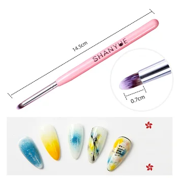 6 stk/sæt Nail Art UV Gel Pen, Pensel Sæt UV Gel Negle Kunst Builder Fladskærms Crystal Maleri Tegning Udskæring Pen Multi-funktion Penne