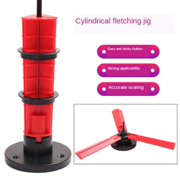 Cylindric Fletching Jig Skovle Sticky Fjer med Skala DIY Pil Værktøjer Egnet til Multi-size Pil-Bueskydning Jagt