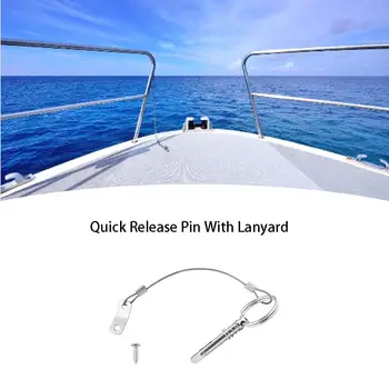 2stk Quick Release Pin-Med Rem Til Båden, Bimini Top, Dæk Hængsel Marine Hardware Rustfrit Stål Roning