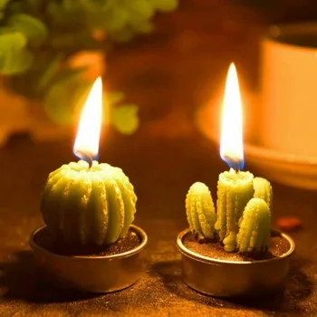 12Pcs Saftige Planter Skimmel Kaktus Aroma Gips Silikone Stearinlys Forme Hjem Bryllup Fødselsdag Dekoration af Stearinlys