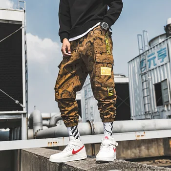 Herre Trykt Jogger Bukser 2019 Hiphop Swag Cargo Bukser Mode Trykt Harem Joggere Bukser Streetwear Til Mænd
