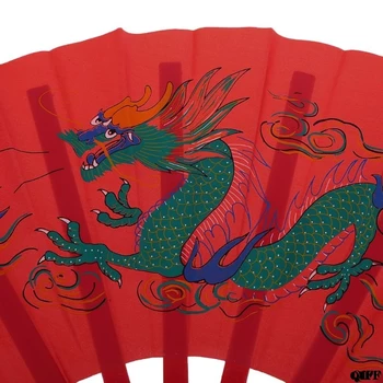 Drop Ship&Engros Kinesiske Kung Fu-Fan, Tai Chi og Kampsport Dragon Phoenix Plast Håndholdte Folde Fans Kunst, Dans Gave APR28 15281