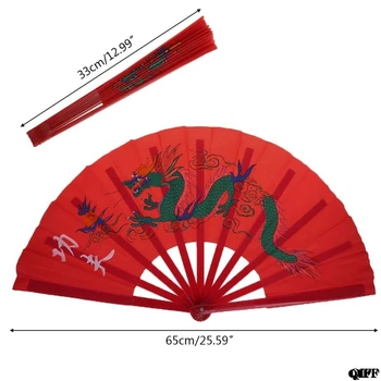 Drop Ship&Engros Kinesiske Kung Fu-Fan, Tai Chi og Kampsport Dragon Phoenix Plast Håndholdte Folde Fans Kunst, Dans Gave APR28
