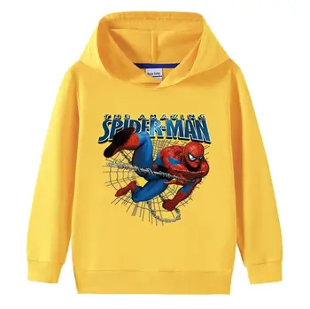 Efteråret Spiderman drenge mærke tøj til børn Hættetrøjer Sweatshirts Piger bomuld print børn sweatshirts 15297
