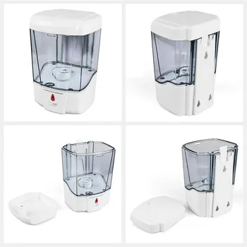 700 ml Automatisk Sensor sæbedispenser vægmonteret Badeværelse Flydende Sanitizer Dispenser, Berøringsfri Køkken Husstand Sæbe Dispensere