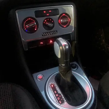 Interiør Styling Denim Blå gearknop Dække AC Kontrolpanel Moulding Trim Håndtere Klistermærke Til Volkswagen Beetle 2013 - 2017