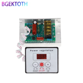 SCR-Voltage Regulator AC 220V 6000W Elektrisk Motor Hastighed Controller Lysdæmper Lysdæmper Termostat + Digital Kontrolpanel 15346