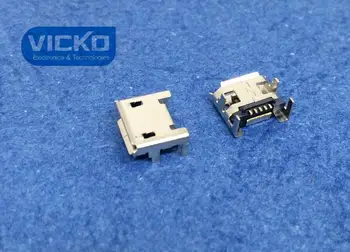 [VK] 100pcs/masse Mikro-USB-Stik til Jack Female Type 5Pin SMT Hale ladestik PCB Board 4 15359
