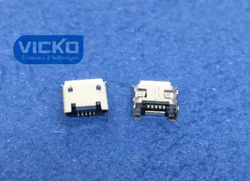 [VK] 100pcs/masse Mikro-USB-Stik til Jack Female Type 5Pin SMT Hale ladestik PCB Board 4