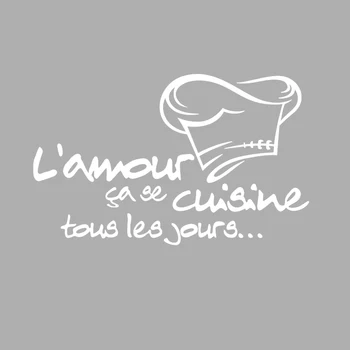 Franske Citater Vinyl Klistermærke L ' amour Retter Tour Les Jours klistermærker retter francais Deco Til stuen DIY Vægmalerier CK21