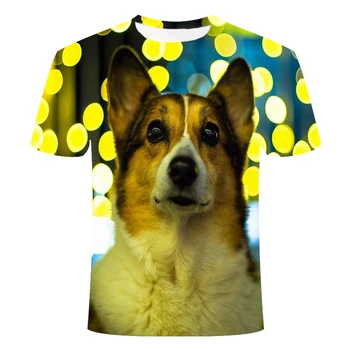 Sjove Hvalp Søde Hund 3D Printet Mand Kvinde T-Shirt Unisex Fashion Afslappet Korte Ærmer Street Wear Sjov T-Shirt