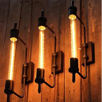 Indretning, Belysning Rør Væglampe Loft Retro Steampunk Lys I Stue, Soveværelse, Entre Væglamper Loft Industrielle Værelser