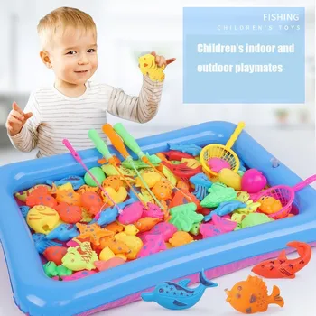 27pcs/set Children ' s Magnetiske Fiskeri Toy Sæt Model Spil Fiskeri Spil Udendørs Legetøj For Børn Fisk, Baby Badekar Stang Net Legetøj