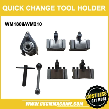Gratis forsendelse Quick Change Tool Holder til 120-220 sving over vange drejebænk/WM180 WM210 Drejebænk Machine Tool Indlæg