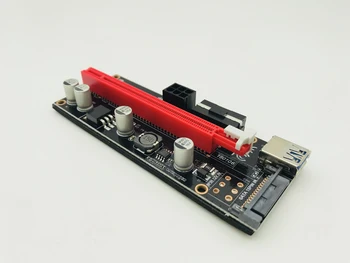 50stk Ver009s Riser USB 3.0 Kabel-PCI-E port til PCI Express-1x til 16x Riser Card To LEDSATA 6pin 4pin molex magt for BTC Miner Minedrift