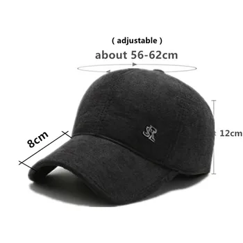 Snapback Cap til Mænd, Varm, Vindtæt Høreværn Hat Nye Vinter Baseball Caps For Mænd Casual Sports Cap Justerbar Størrelse Far Hat 1541