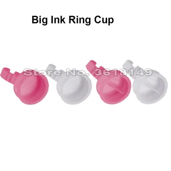 500pcs Pink Adskilt Ingen Opdelt Tatovering Blæk Ring Cap Pigment Kopper Lim Container Indehaveren Podning Eyelash Lille, Medium, Large
