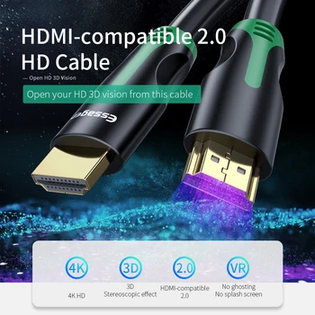Essager HDMI-kompatibelt Kabel-4K 2.0 HDMI-kompatibel Mand Adapter med Høj Hastighed, Kabel-TV PS4 60Hz-Video Audio forlængerkabel