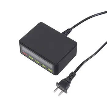 818 US-Stik 5 USB-Udgange Strømforsyning Med 4 USB Porte Og Quick-Charge 3.0 USB-Port Intelligent LCD Display Aktivere Batteriet