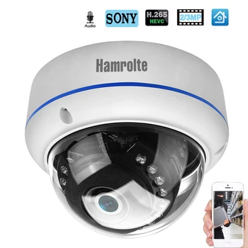 Hamrolte IP-Kamera H. 265 SONY IMX323 UltraLow Belysning 3MP 2MP hærværkssikret Dome Kamera Audio Record Motion Detection ONVIF