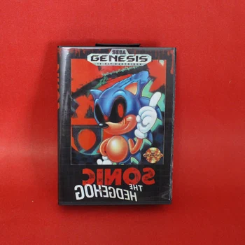 Phantom Sonic 16 bit MD-kortet med en Retail box til Sega MegaDrive spillekonsol system 1549