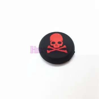 [50PC/ LOT] Engros Pris For Skull Hoved Silicone Controller Joysticket Cap for Playstation 4 PS4 styrepinde cap cover