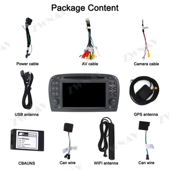 For Benz SL R230 2001 2002-2004 GPS Carplay 4+64G Android 10.0 Skærmen Mms-Afspiller Radio Stereo kassettebåndoptager Head Unit