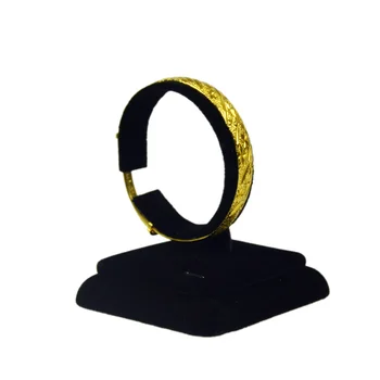 Mode Rustfrit Stål Smykker Display Rack Black Velvet Ring, Vedhæng, Øreringe Og Armbånd Vinduet Organizer Display Tæller