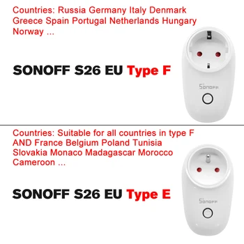 10stk/Masse SONOFF S26 ITEAD Wifi Smart Socket Trådløs Fjernbetjening, Oplader Adapter Smart Home Stikkontakter US/UK/CN/AU/EU