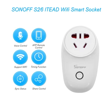 10stk/Masse SONOFF S26 ITEAD Wifi Smart Socket Trådløs Fjernbetjening, Oplader Adapter Smart Home Stikkontakter US/UK/CN/AU/EU