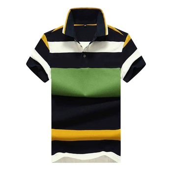 Mænd Polo shirt Mærket bomuld Skjorte kortærmet Polo Shirt Summer stripe Polo Mænd Casual Streetwear Mode Mænd toppe