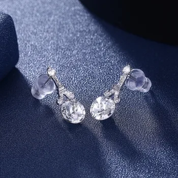 LEKANI Runde Øreringe Til Kvinder Mode Oprindelige Krystal Fra SWAROVSKI 925 Sterling Sølv stud øreringe er Fine Smykker som Gave