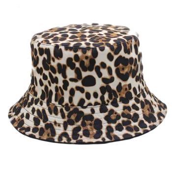 SUOGRY Nye Mode Kvinde Bucket Hat Leopard Printet Udendørs Kvindelige Fisker Hatte Mænd Chapeau Caps