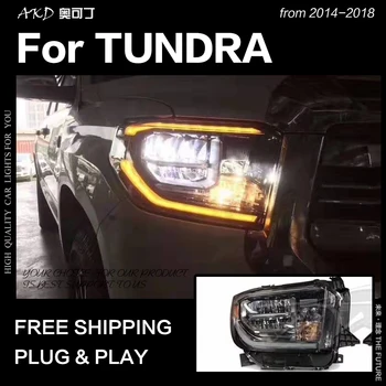 AKD Bil Styling til Toyota Tundra Forlygter-2018 Tundra LED Kørelys KØRELYS Høj Lav Beam LED Lygte Tilbehør