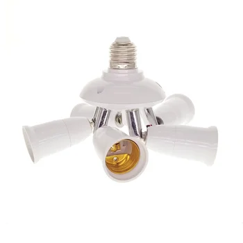3/4/5-i-1-Stik Splitter Til E27 E27 Lampe Base Adapter Omformer Fleksibel Udvidet fatning til LED Pærer