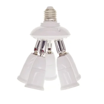 3/4/5-i-1-Stik Splitter Til E27 E27 Lampe Base Adapter Omformer Fleksibel Udvidet fatning til LED Pærer