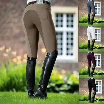2020 Kvinder Mode Høj Talje Elastik Equestrian Bukser Hest Racing Tynde Bukser dametøj штаны для женщин