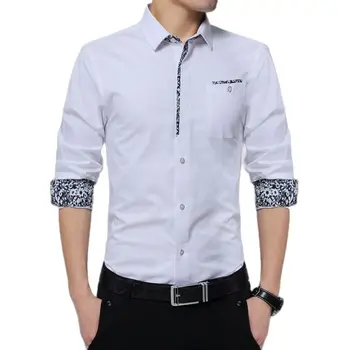 ARCSINX Bomuld Mænds Shirt Plus Størrelse 4XL 5XL Fashion Brand af Høj Kvalitet Mænd Shirt med Lange Ærmer Foråret Efteråret Casual Skjorter Mand