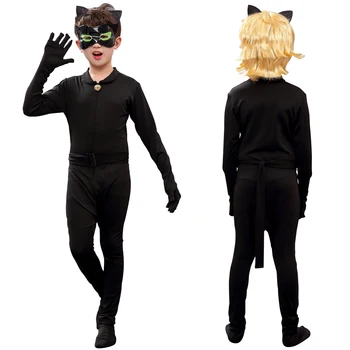 Fantasia Sort kat, der passer lady kostume fejl cosplay paryk pige til dreng kvinder voksen anime kostume fejl damer spandex Lyst til damer