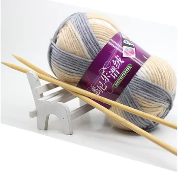 5ball=500g Australsk uld Hånd DIY Tørklæde sjal hat linje garn Flerfarvet Garn at strikke i Uld Afsnit farvet gradient garn