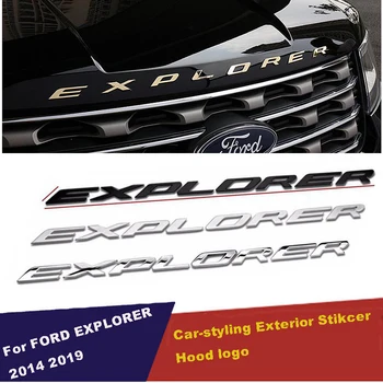 DIY bil 3D-EXPLORER Fast Breve Hood Emblem Chrome Logo Badge Klistermærke Til Ford Explorer Sport 2011 2016 2017 2019 15828