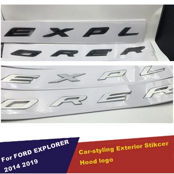 DIY bil 3D-EXPLORER Fast Breve Hood Emblem Chrome Logo Badge Klistermærke Til Ford Explorer Sport 2011 2016 2017 2019