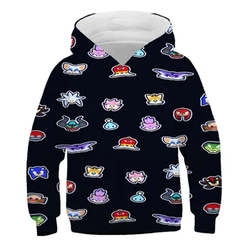 Sonic The Hedgehog 3D-Kids Hættetrøjer til Piger sonic Børns Sweatshirt til Drenge, Piger, Sweat Shirt, Barn Dreng, Hættetrøjer Tøj 14 158904