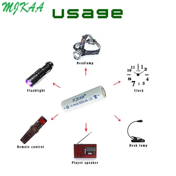 Nye Originale MJKAA 1,2 V AA Ni-mh 3000mAh Genopladeligt Batteri 2A Neutral Batterier til El-Toy Fjernbetjening 15901