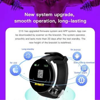 Nye Bluetooth Smart ur Mænd Blodtryk Runde Smart Armbånd Kvinder Ur Vandtæt Sport Tracker For Android, Ios Pk Aktiv